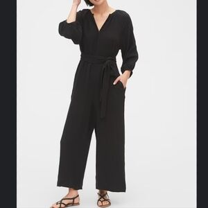 Gap  Belt Wide Leg Gauze Jumpsuit
